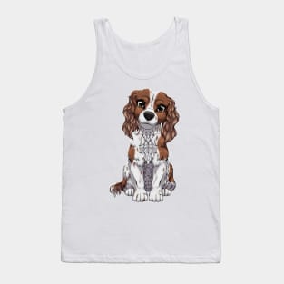 Red and white Cocker Spaniel cute puppy Tank Top